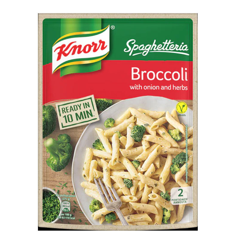 Knorr Spaghetteria Broccoli pasta meal ingredients 146g
